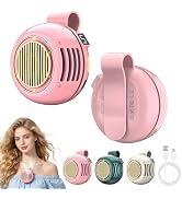 Linyuant Portable Silent Mini Bladeless Fan Clip On, Mini USB Rechargeable 360° Rotatable Fan, 20...