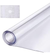 VEVOR Plastic Table Cover, 36 x 54 Inch 1.5 mm Thick Clear Table Protector, Rectangle PVC Desk Ma...