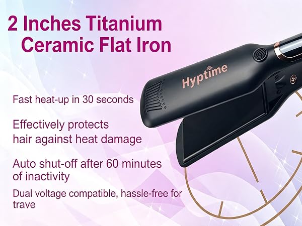 2 Inch Titanium Ceramic Flat Iron