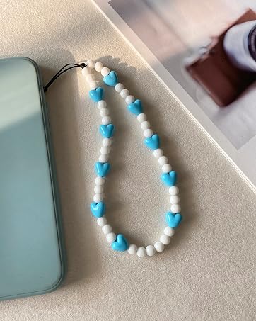 blue heart phone charm