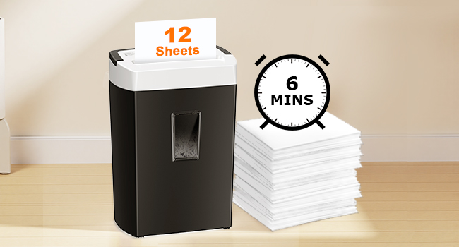 Bonsaii 12-Sheet Cross Cut Paper Shredder