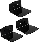 evron Acrylic Floating Shelves for Wall Decor (Black, S4.62 F)