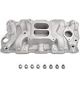 FGJQEFG Intake Manifold Dual Plane Compatible with SBC Small Block Chevy 350 1955-1995