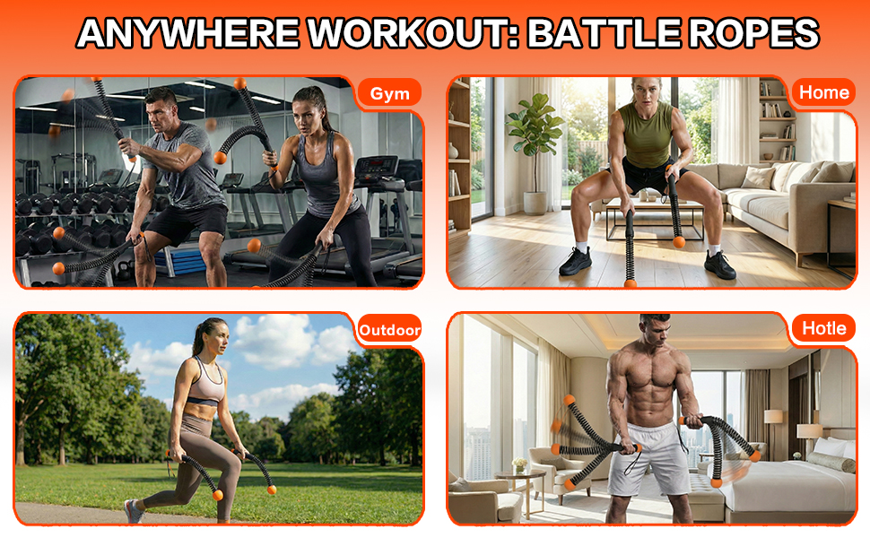 cordless weighted battle ropes