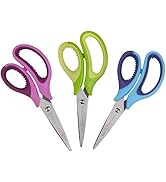 WA Portman 5 Inch Pointed Kids Scissors 3 Pack - Pointed Scissors for Kids - Small Scissors for S...