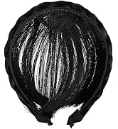 Uonlytech Hairband, Fake Bangs Braid Headband with Front Hair Bangs Wigs Headband, Adjustable Wom...