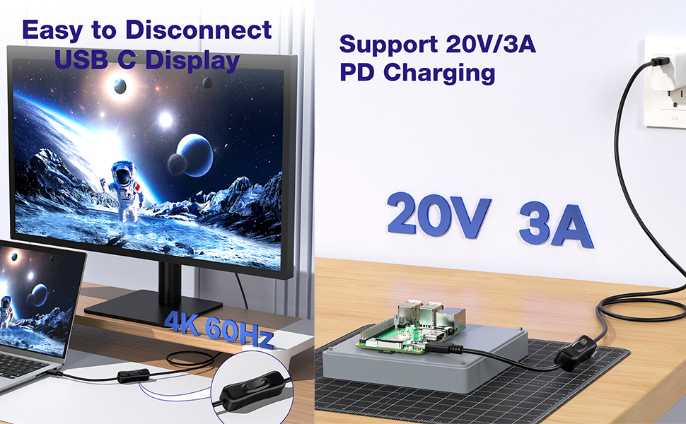 usb c male to male on off cable