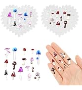 Mini Tiny Mushroom Resin Silicone Mold Cute Miniatures Plant Epoxy Casting Mold for DIY Resin Dol...