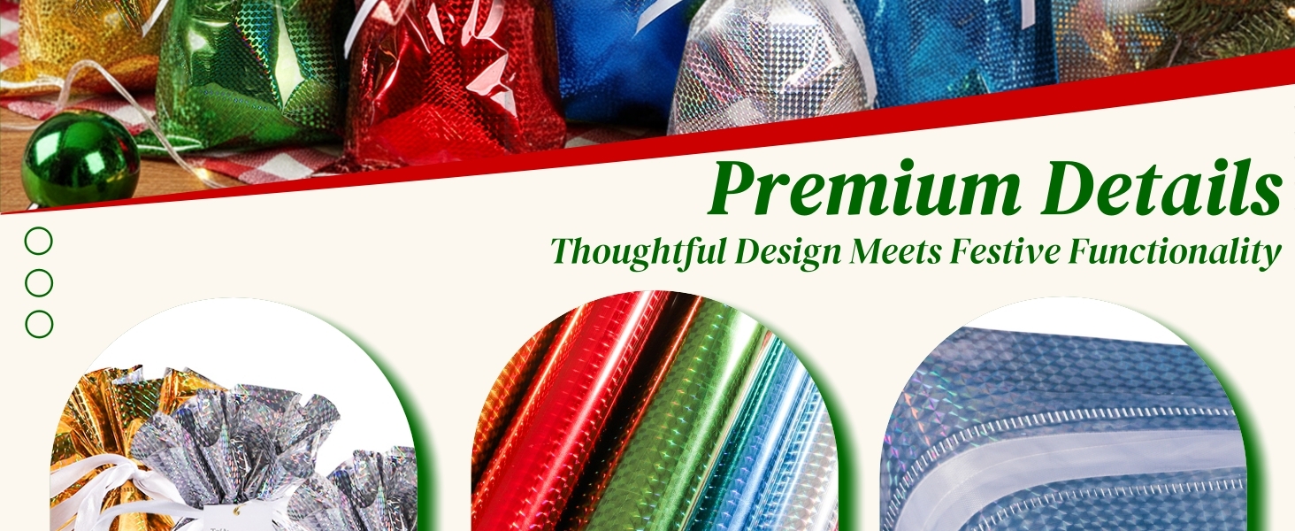 Christmas Drawstring Gift Bags