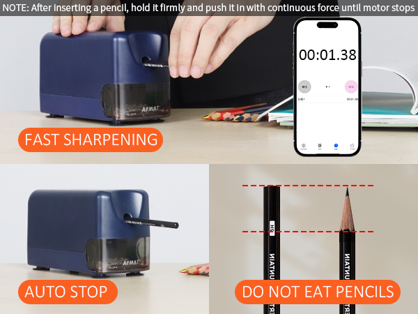 AFMAT PSD3 Electric Pencil Sharpener for Home