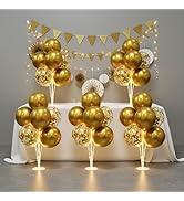 6 Set Balloon Stand Table Centerpieces with LED Lights for Party Decor, Balloons Centerpieces for...