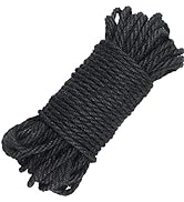 5mm Thick Twine,65 Feet Black Jute Twine,Natural Jute Rope
