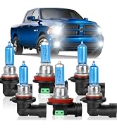 HMCYCI Fit For DODGE RAM 1500 2500 3500 4-Headlamps (2009-2018) High Performance Halogen Headligh...