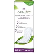 Organyc 100% Organic Cotton Light Incontinence Liners for Bladder Leakage Control, FSA/HSA Eligib...
