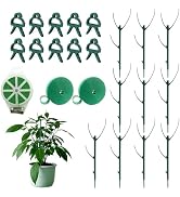 10 Pack Stackable Plant Support Stakes, Adjustable Moss Pole for Tall Potted Plants, Garden Climb...
