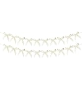 2pcs Beige Bow Garland Banner - 8.3 Feet Coquette Ribbon Bow Party Decorations for Baby Shower Gi...