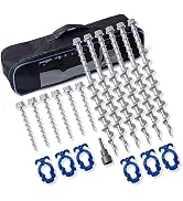 Homeon Wheels Camping Ground Anchors in Blue Screw,Heavy Duty Camping Stakes for Tent, Beach Umbr...