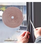 16.5FT Brush Weather Stripping, Neat Pile Self Adhesive Seal Strip for Windows and Door, Weathers...