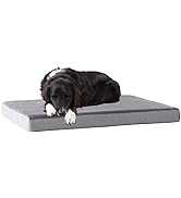 Barkbox Memory Foam Platform Dog Bed | Plush Mattress for Orthopedic Joint Relief (Large, Grey)