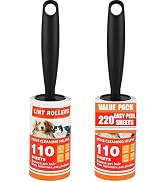 Lint Roller 220 Sheets with 2 Handle, Lint Rollers for Pet Hair Extra Sticky,Pet Hair Remover for...