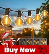 kolpop 30FT Dimmable Outdoor String Lights with Timer, G40 LED Patio Light with 10 Edison Shatter...