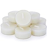 Natural Beeswax Tealights, DEYBBY Handmade Beeswax Candles, 4 Hour Burn Time, Clear Cup, Set of 1...