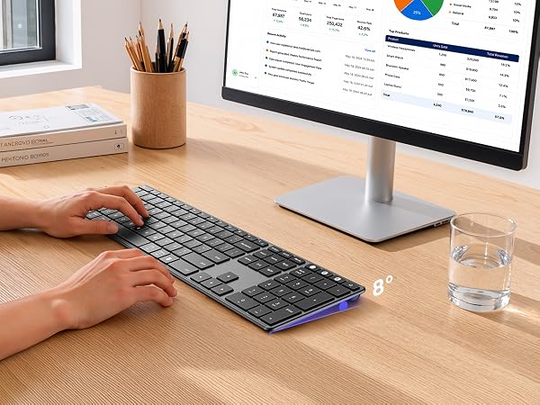 bluetooth keyboard with number pad