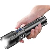 Relybo Rechargeable Flashlights High Lumens, LED Flashlight 100000 Lumens, Super Bright High Powe...
