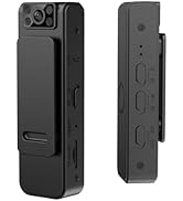 Mini Body Camera Video Recorder, 1080P Small Portable Wearable Hidden Cameras with Clip & Night V...