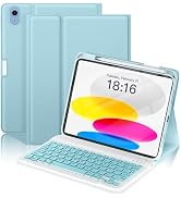 NOKBABO for iPad 11th 10th Generation Case with Keyboard, Magnetic Wireless Detachable Folio case...