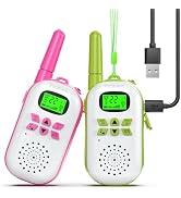 Walkie Talkies for Kids Rechargeable, 48 Hrs Working Time 3 Miles Range 22 Channels 2 Way Radio, ...
