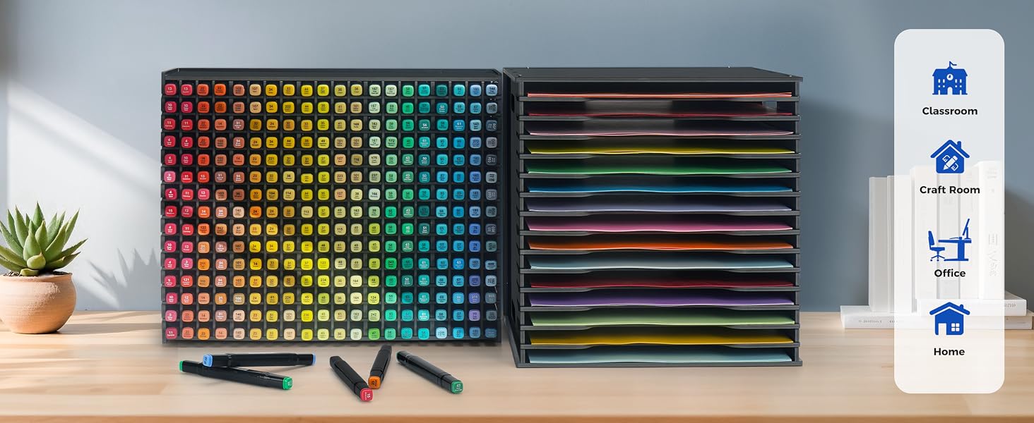 marker pen storage organizer rack