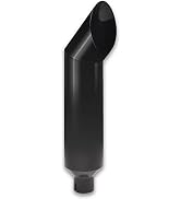 FGJQEFG 4 Inch Inlet 7 Inch Outlet Gloss Black Stainless Steel Miter Angle Cut Diesel Smoker Exha...