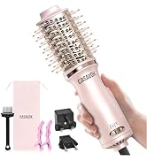 Dual Voltage Travel Hair Dryer Brush,110-240V Small Blow Dryer Brush | with European Plug Adapter...