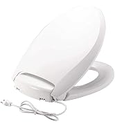 BEMIS Radiance Heated Night Light Toilet Seat will Slow Close and Never Loosen, ELONGATED, Long L...