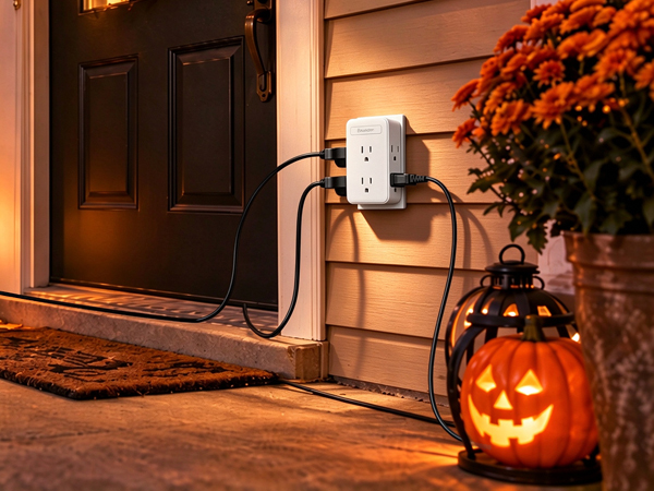 Expand One Outlet for Halloween String Lights, Ghost Lights & Decor