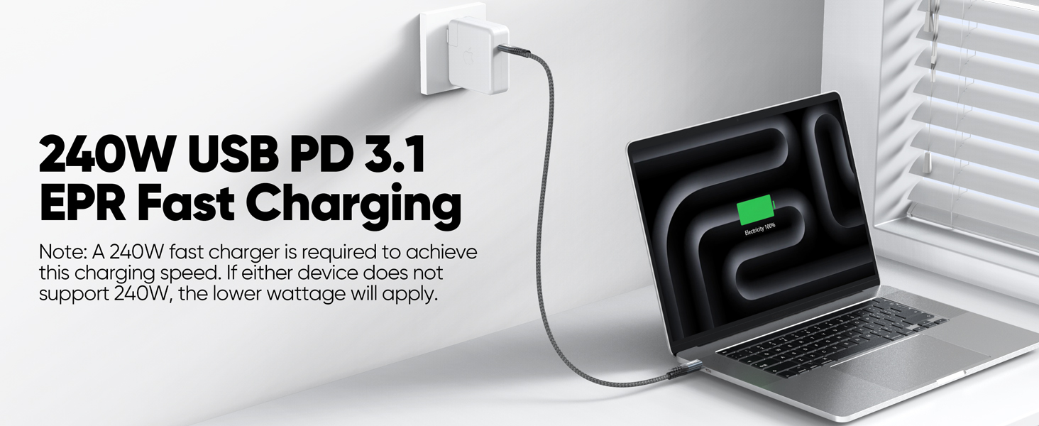 usb c fast charging cable 3ft