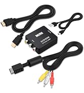 COMeap PS2 AV Cable, AV to RCA Cord Compatible with PlayStation 1/ PS2/ PS2 Slim/PSX/ PS3 Slim Co...