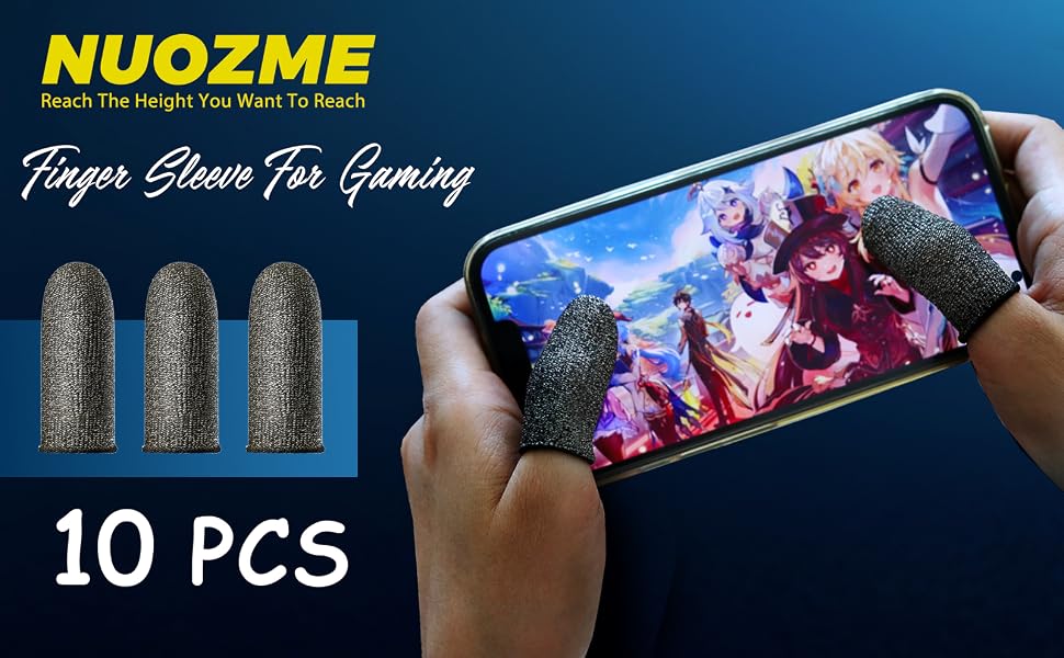 Silver Fiber finger sleeves gloves for mobile gaming