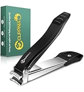 Nail Clippers for Men with Catcher, CLPPNA Heavy Duty Finger Nail Clippers Adult, Stainless Steel...