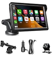7" Wireless Carplay Screen for Car, for Apple CarPlay & Android Auto, Touch Screen Wireless Car P...