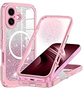 Hekodonk for iPhone 17 Case,Compatible with Magsafe [Built-in Tempered Glass Screen Protector & C...