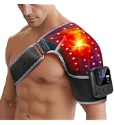 RELEXNOW Cordless Red Light Therapy for Shoulder, Portable Near Infrared Light Therapy for Should...