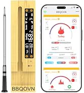 BBQOVN Smart Wireless Meat Thermometer,WiFi Unlimited Range Sub-1G (10X Stronger Than Bluetooth) ...