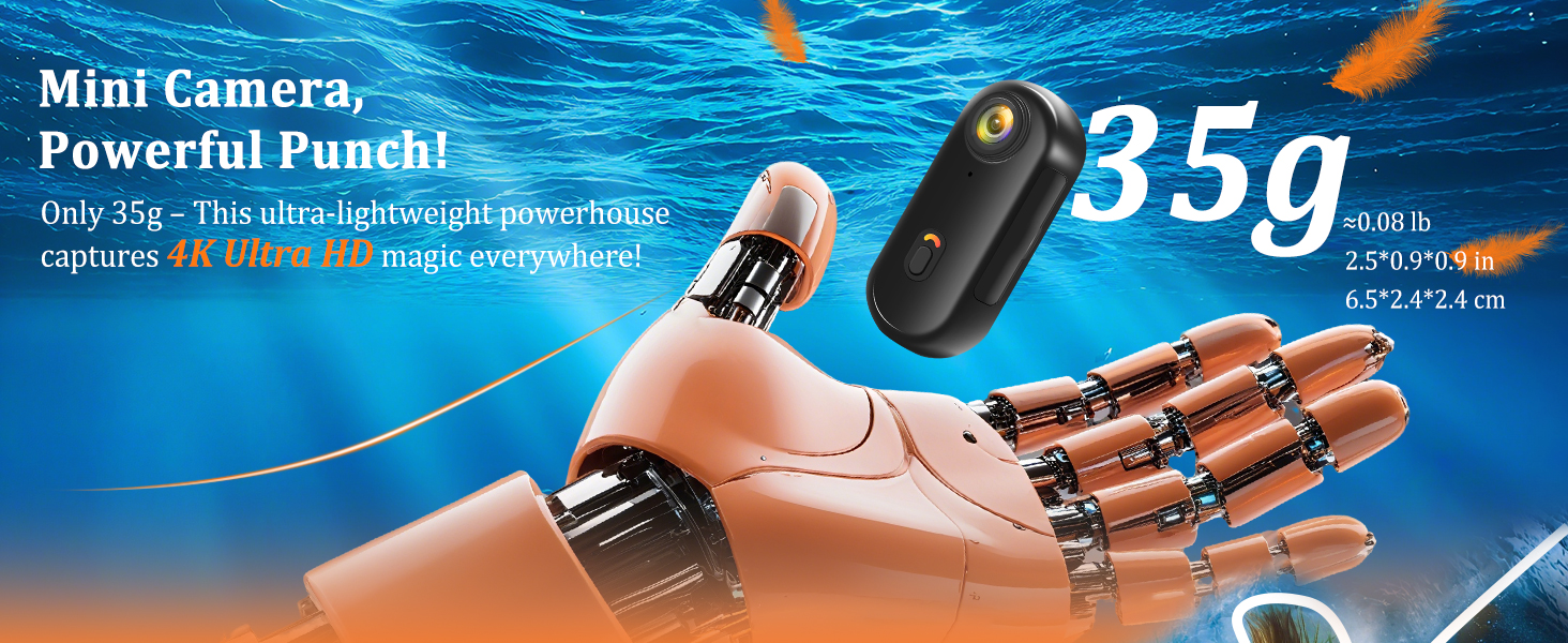 Action Camera 4K,2025 Upgrade Body Cam WiFi POV Camera,Thumb Size Snap Cam,Mini Body Camera