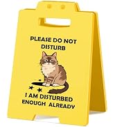 MQCLYSG Funny Team Office Gifts Decor PLEASE DO NOT DISTURB Funny Fun Gag Desk Sign Warning Cauti...