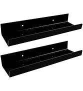 evron Acrylic Floating Shelves for Wall Decor (Black, L15)