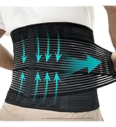 Back Brace for Men and Women Lower Back, Lumbar Support Belt Relieve Lower Back Pain with 8 Reinf...