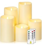 kakoya Flameless Candles with Remote Control and Timer,Flickering Battery Operated LED Pillar Can...