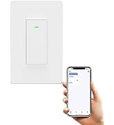 Smart Switch 3 Way Smart Alexa Light Switch Compatible with Alexa and Google Home, 2.4Ghz WiFi Li...